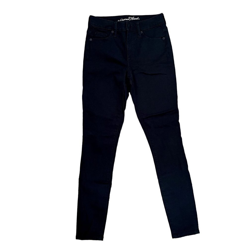Universal Thread Highest Rise Skinny Jeans 00 Black Women Stretch Denim